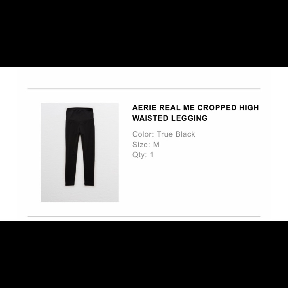AERIE REAL ME CROPPED HIGH WAISTED LEGGING